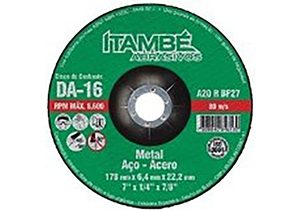 1495 DISCO DE DESBASTE ITAMBE 4 1/2x1/4x7/8 3T