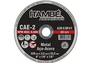 3590 DISCO DE CORTE P/ FERRO ITAMBE 09"x1/8x7/8  2T