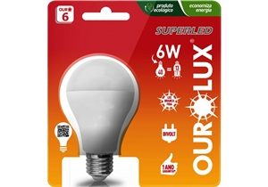 7494 LAMPADA LED OUROLUX  6W BIVOLT 6500K