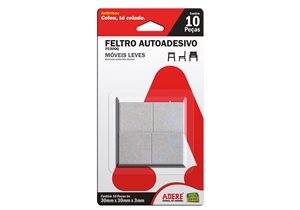 7587 FELTRO ANTIRISCO QUAD CINZA 30mmX3mm C/10 ADERE FC300Q