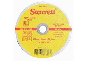 8136 DISCO DE CORTE P/ FERRO STARRETT INOX 7 ''x 7/8 DAC180-24