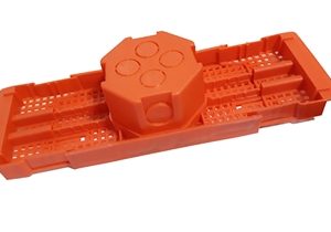 8359 CAIXA DE LUZ OCTOGONAL C/ REGULAGEM LARANJA PVC