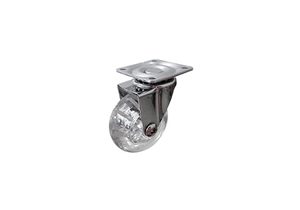 8473 RODIZIO DE SILICONE POWERFER SEM FREIO 35mm SUPORTA 35Kg