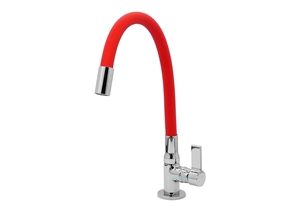 8506 TORNEIRA GOURMET BANCADA SILICONE FLEX VERMELHA J.F METAIS