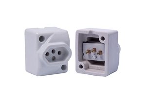 8795 TOMADA EXT.POLA. PORCELANA G20 PLUG ABNT 2P+T  TEP22523