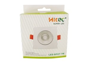 8954 SPOT LED EMBUTIR QUAD. HITEC 7w 6500K LUZ BRANCA