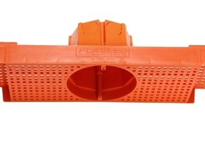 9132 CAIXA DE LUZ OCTOGONAL P/LAJE 27 a30cm PVC LARANJA PLASLED