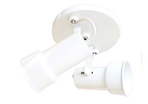 9801 SPOT BULBO SOBREPOR P/ 2 LAMP. E27 BRANCO