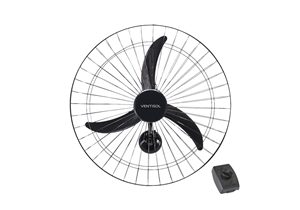 10115 VENTILADOR PAREDE 60CM PRETO PREMIUM BIVOLT 200W 543